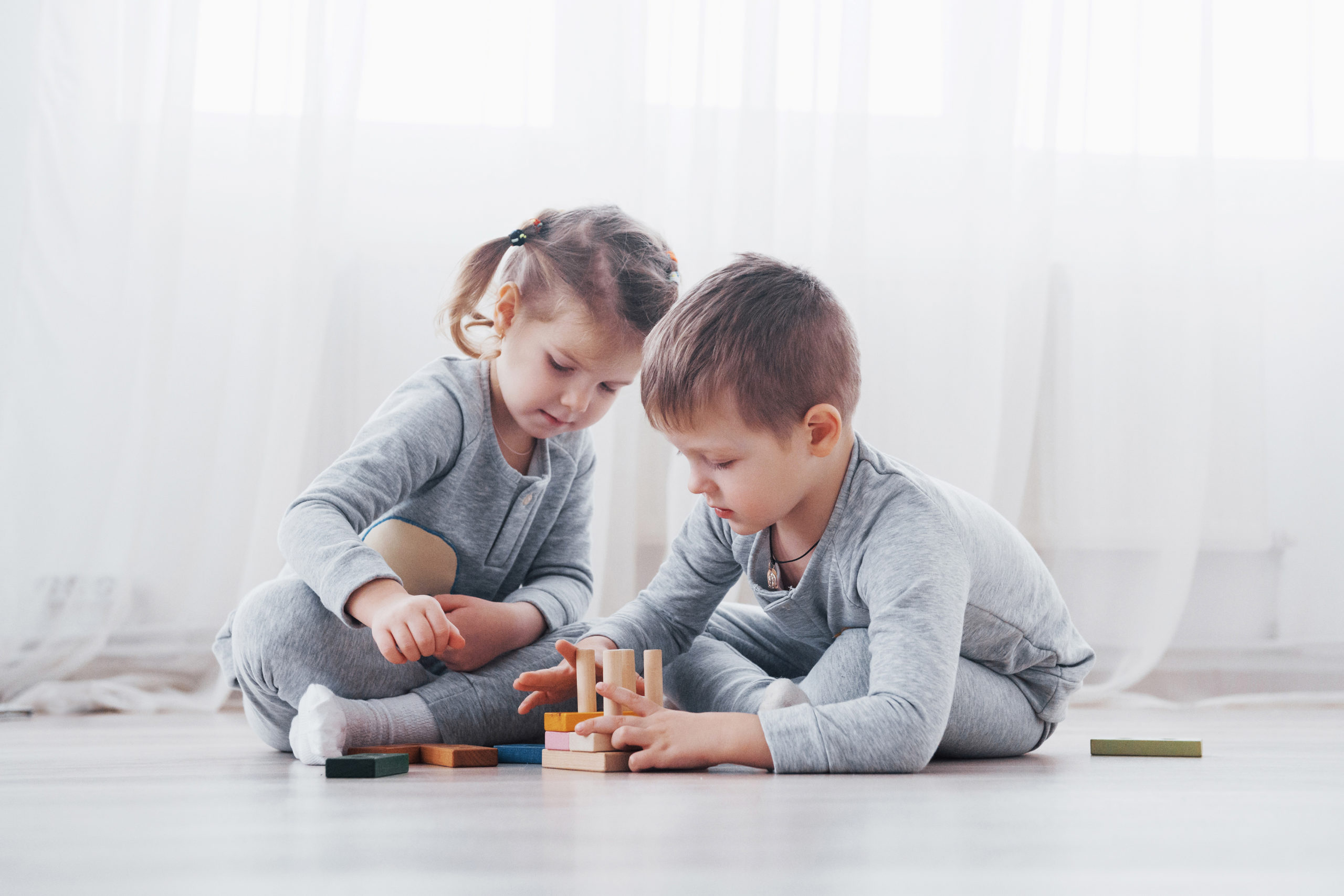 Siblings playing together